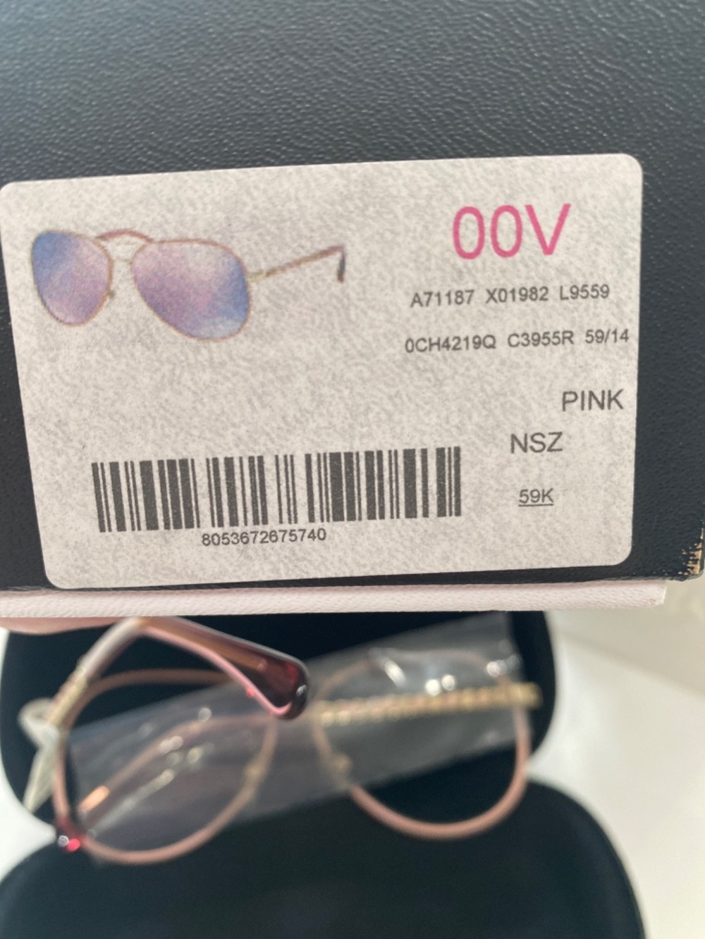 Chanel pink leather pilot sunlasses - Picture 5 of 9